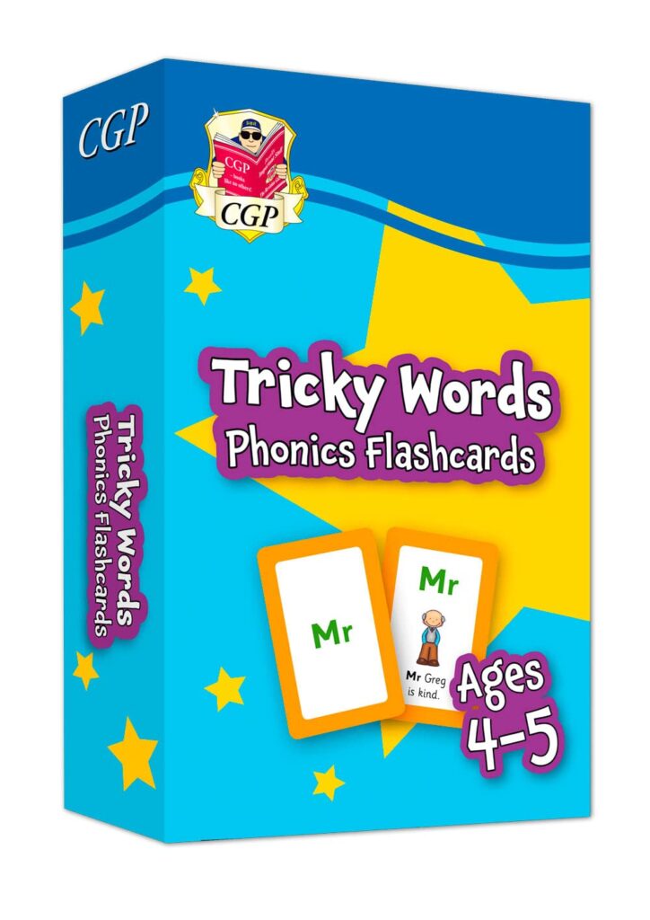 New Tricky Words Phonics Flashcards for Ages 4-5 (Reception): superb for starting school (CGP Reception Activity Books and Cards)