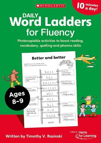 Daily Word Ladders for Fluency for Ages 8 to 9